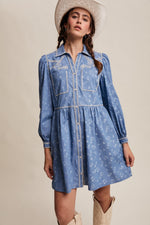 Western Denim Mini Dress