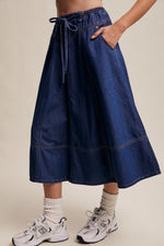 Denim Midi Skirt