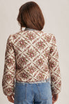 Rose Floral Quilted Jacket in Ivory