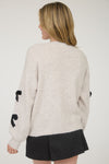 Bow Pullover Sweater in Oatmeal