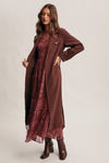 Belted Trench Coat in Chestnut