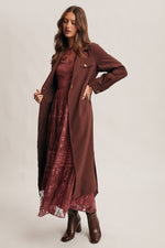 Belted Trench Coat in Chestnut