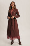 Belted Trench Coat in Chestnut