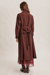 Belted Trench Coat in Chestnut