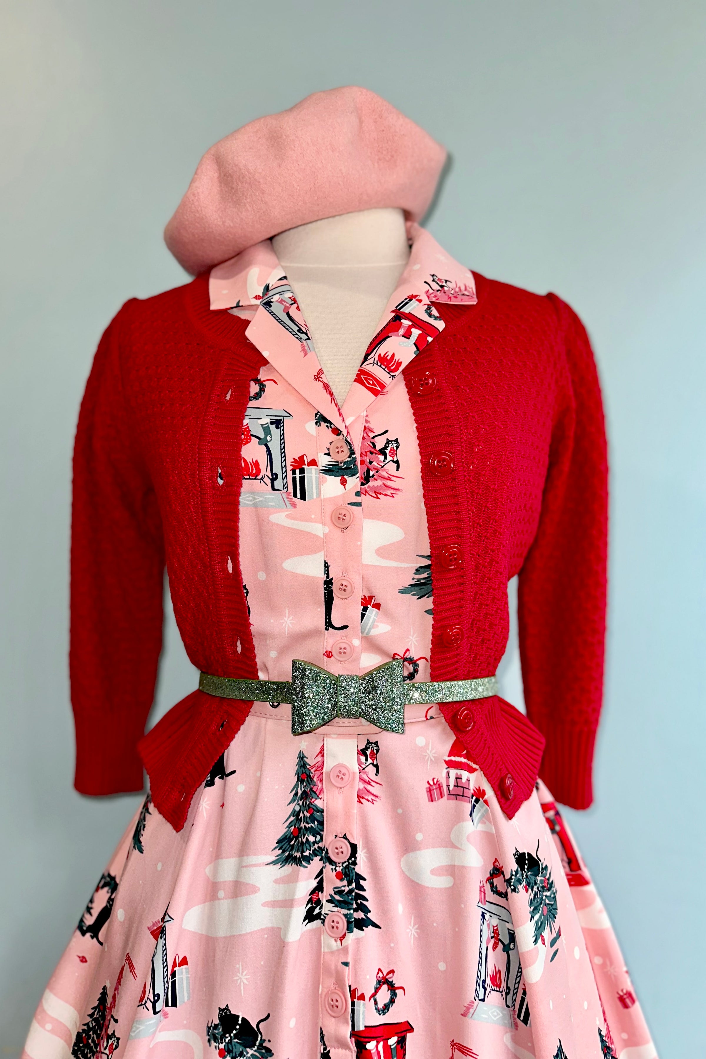 Puuurfect Christmas Bella Shirt Dress in Pink by Banned – Modern Millie