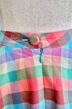 Madras Plaid Cotton Circle Skirt