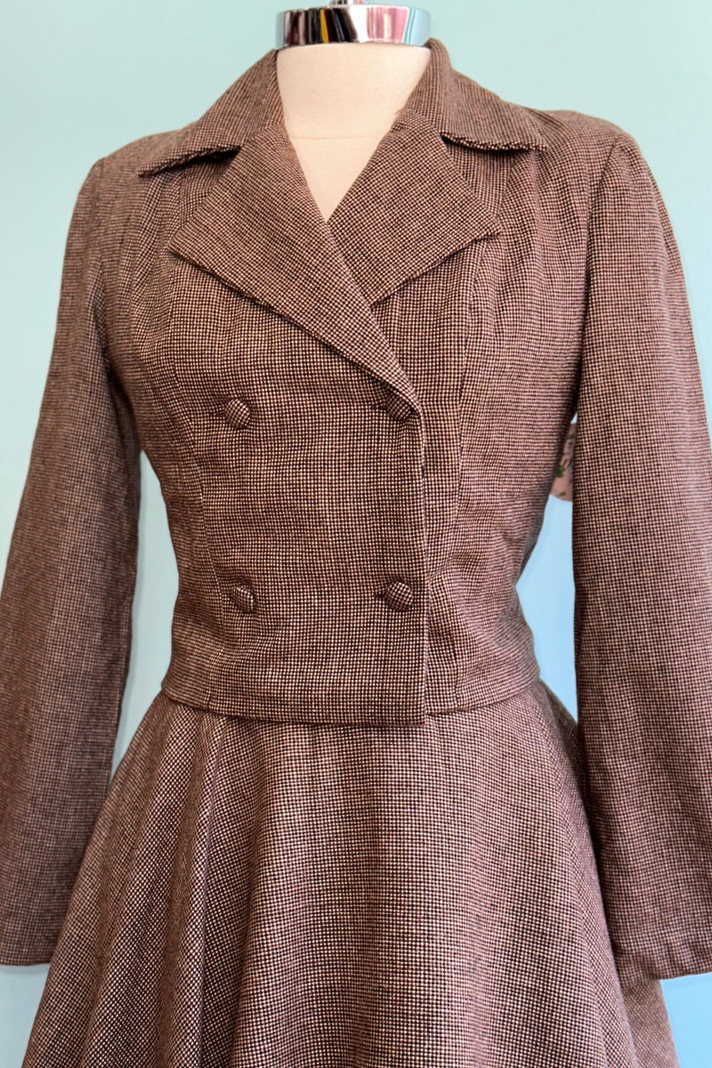 Brown Tweed Wool Jacket by Timeless London