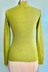 Lime Ribbed Knit High Collar Sweater by Compania Fantastica