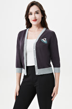 Sharks Embroidered Skye Cardigan by Miss Lulo