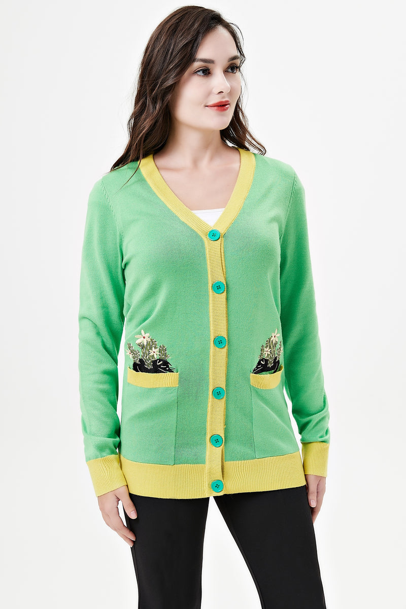 Cactus Cat Fiona Cardigan by Miss Lulo