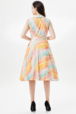 Peach Rainbow Marble Jani Dress by Miss Lulo