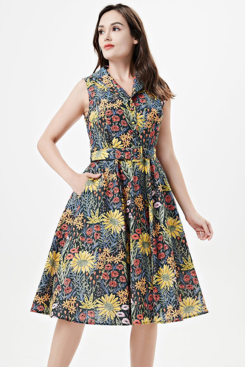 Meadows Print Jani Dress by Miss Lulo