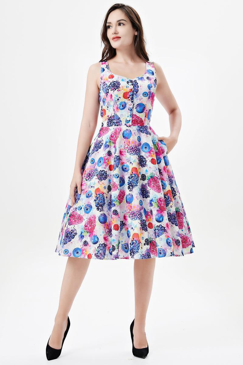 Watercolor Berries Heidi Dress by Miss Lulo