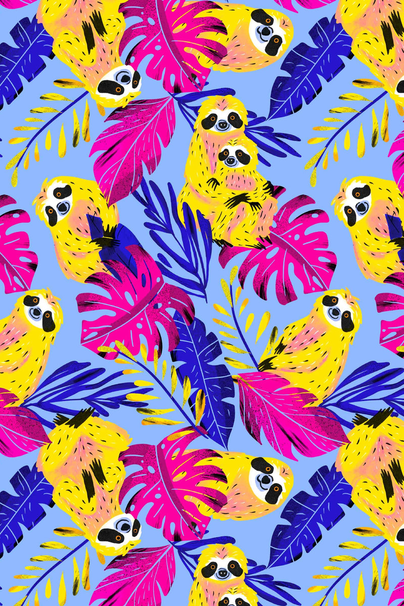 Tropical Sloths Ruby Dress by Miss Lulo