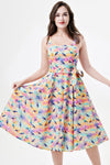 Rainbow Bird Lori Dress by Miss Lulo