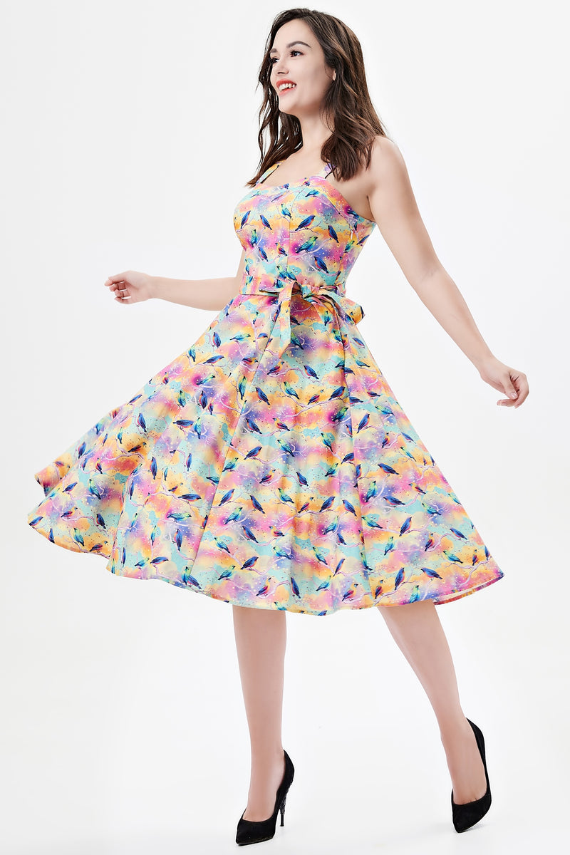 Rainbow Bird Lori Dress by Miss Lulo