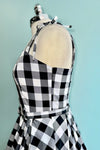 Black and White June Gingham Tie-Shoulder Sundress by Banned