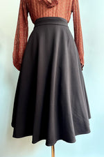 Black Jersey Charlotte Skirt by Retrolicious