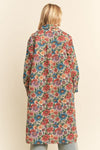Tapestry Floral Button Front Jacket