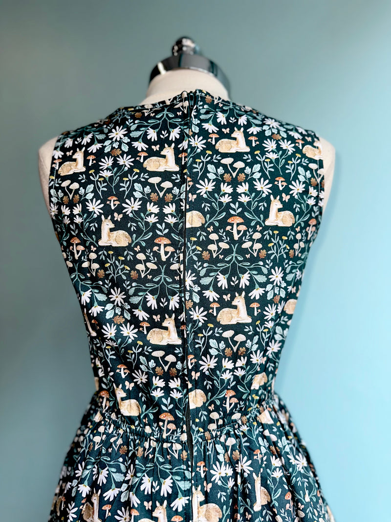 Sitting Deer Midi Dress by Retrolicious