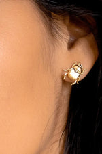 Fortune Beetle Stud Earrings by Peter and June