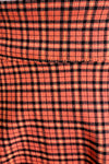 October Spooks Orange Plaid Swing Skirt by Banned