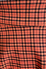 October Spooks Orange Plaid Swing Skirt by Banned