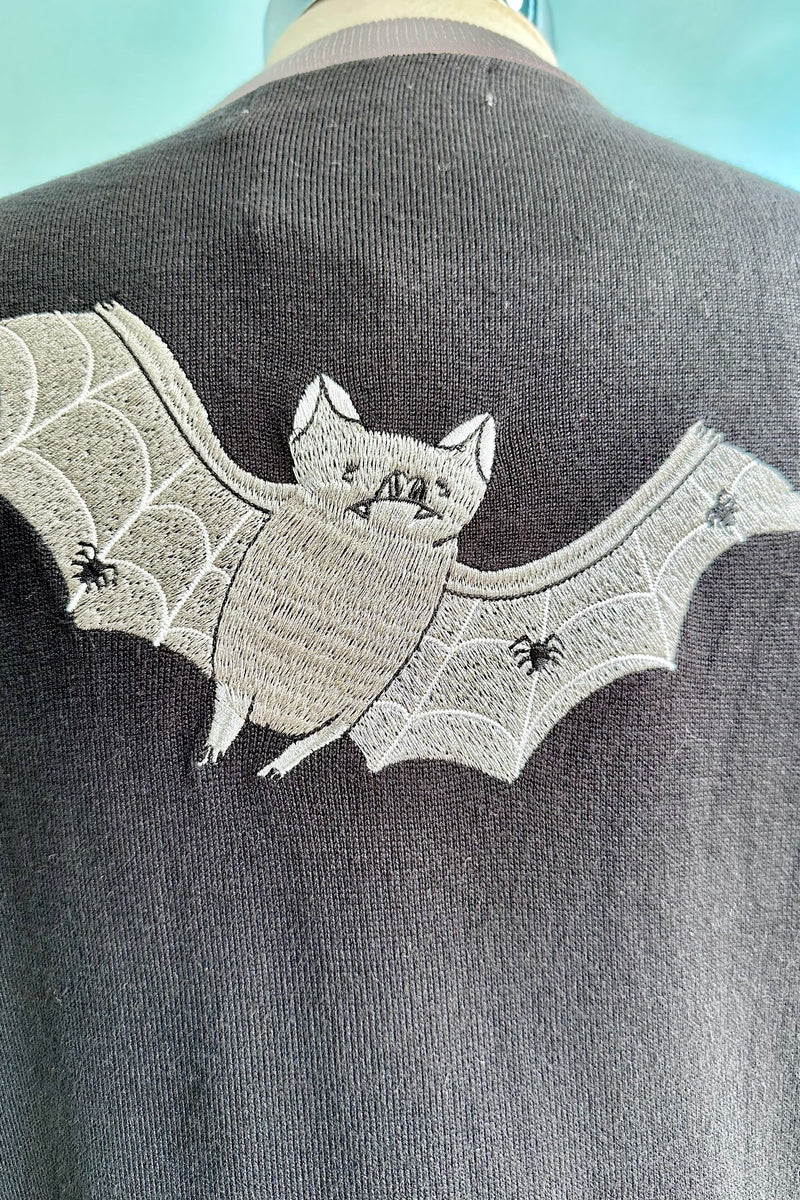 Moonlit Bats Embroidered Skye Cardigan by Miss Lulo