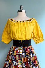 Alda Ric-Rac Top in Yellow by Collectif