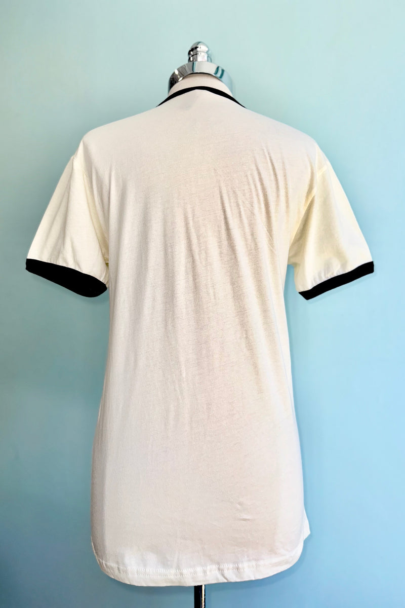 It's Too Peopley Outside Ringer T-Shirt in Off-White