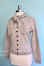 Posey Tie Cardigan in Biscuit by Banned