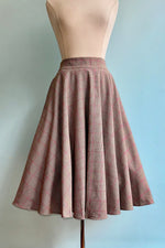 Magenta Check Circle Skirt by Banned