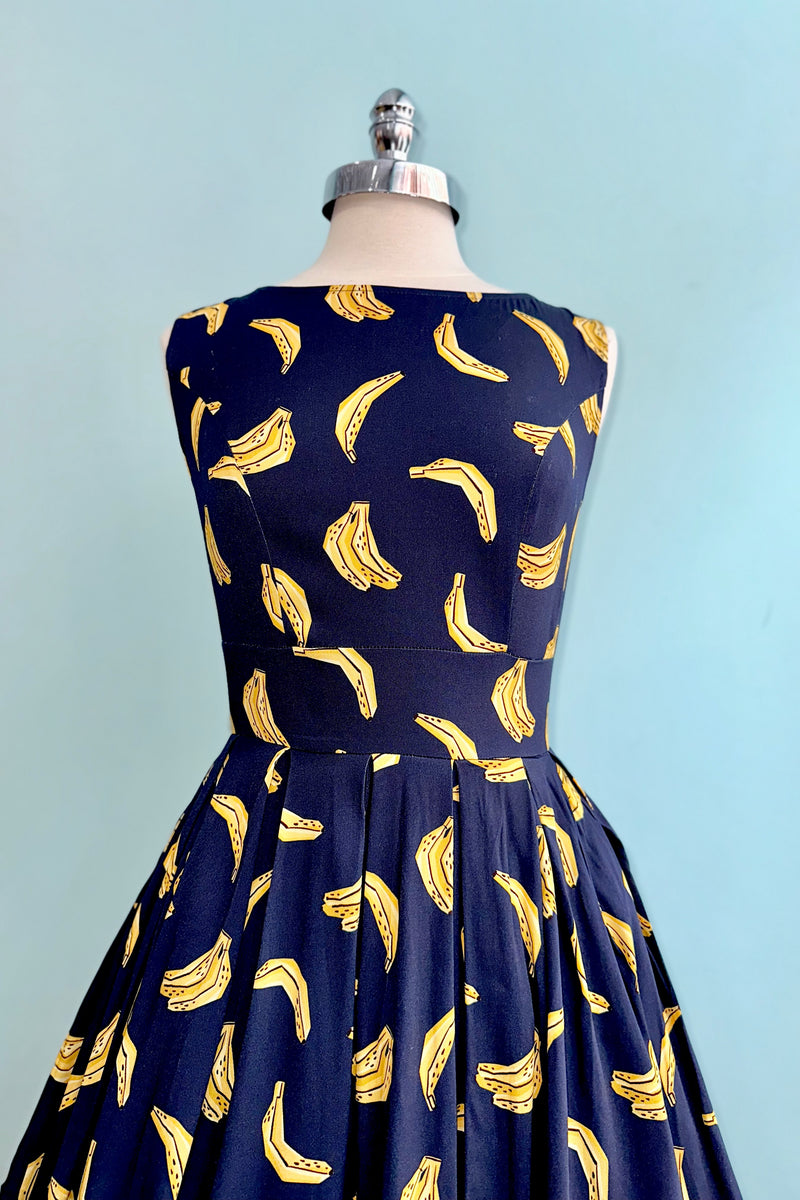banana blue dress FARM Rio Banana Grapes Blue Sleeveless Mini Dress | Print | Size XS