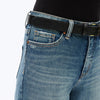 High Rise Wide Leg Jeans with a Raw Hem by Bayeas