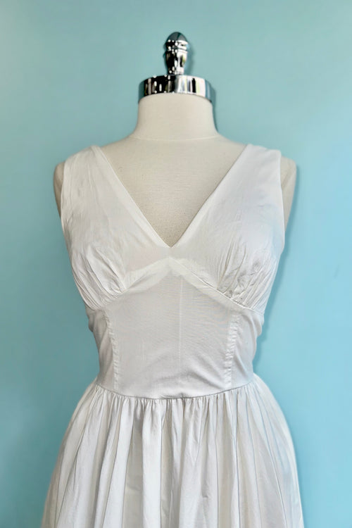 White Lysandra Midi Dress by Timeless London