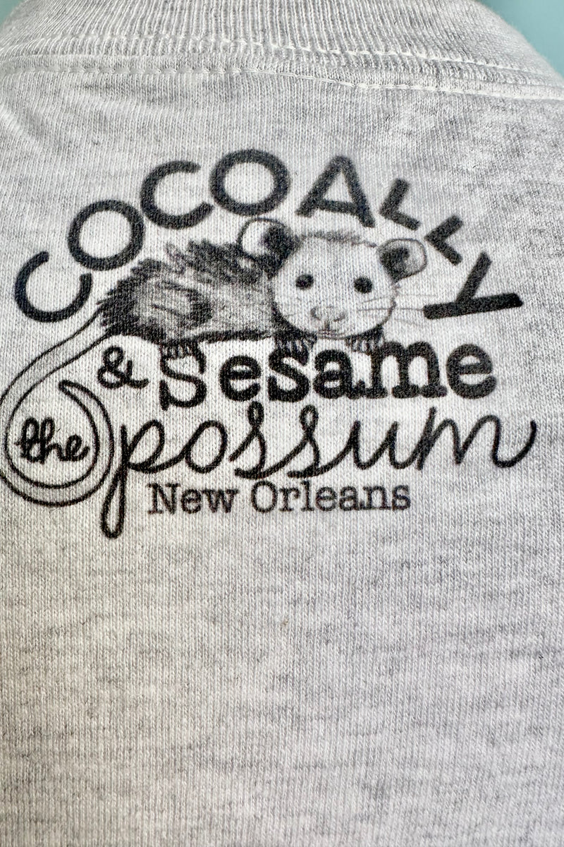 Ouija Possums T-shirt in Grey by Sesame the Opossum
