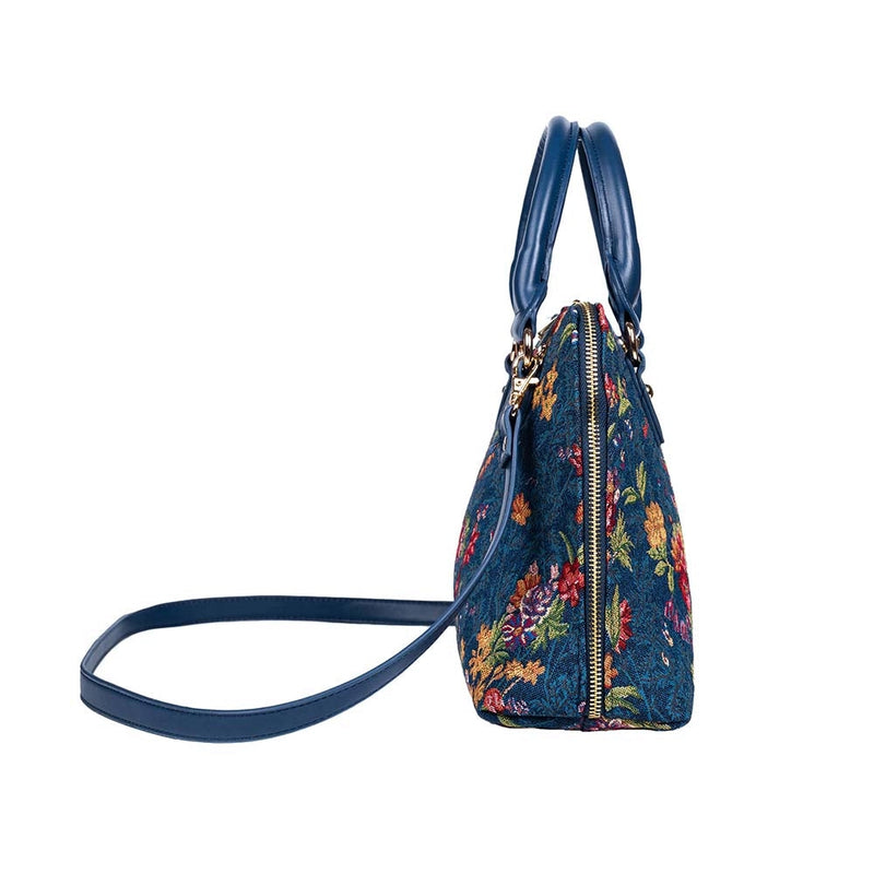 Meadow Blue Victoria and Albert Museum Satchel Tapestry Bag