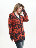 Wickedly Pumpkin Fiona Cardigan by Miss Lulo