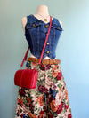 Floral Tapestry Barrel Leg Cropped Pants