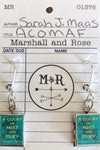A Court of Mist and Fury Drop Book Locket Earrings by Marshall and Rose