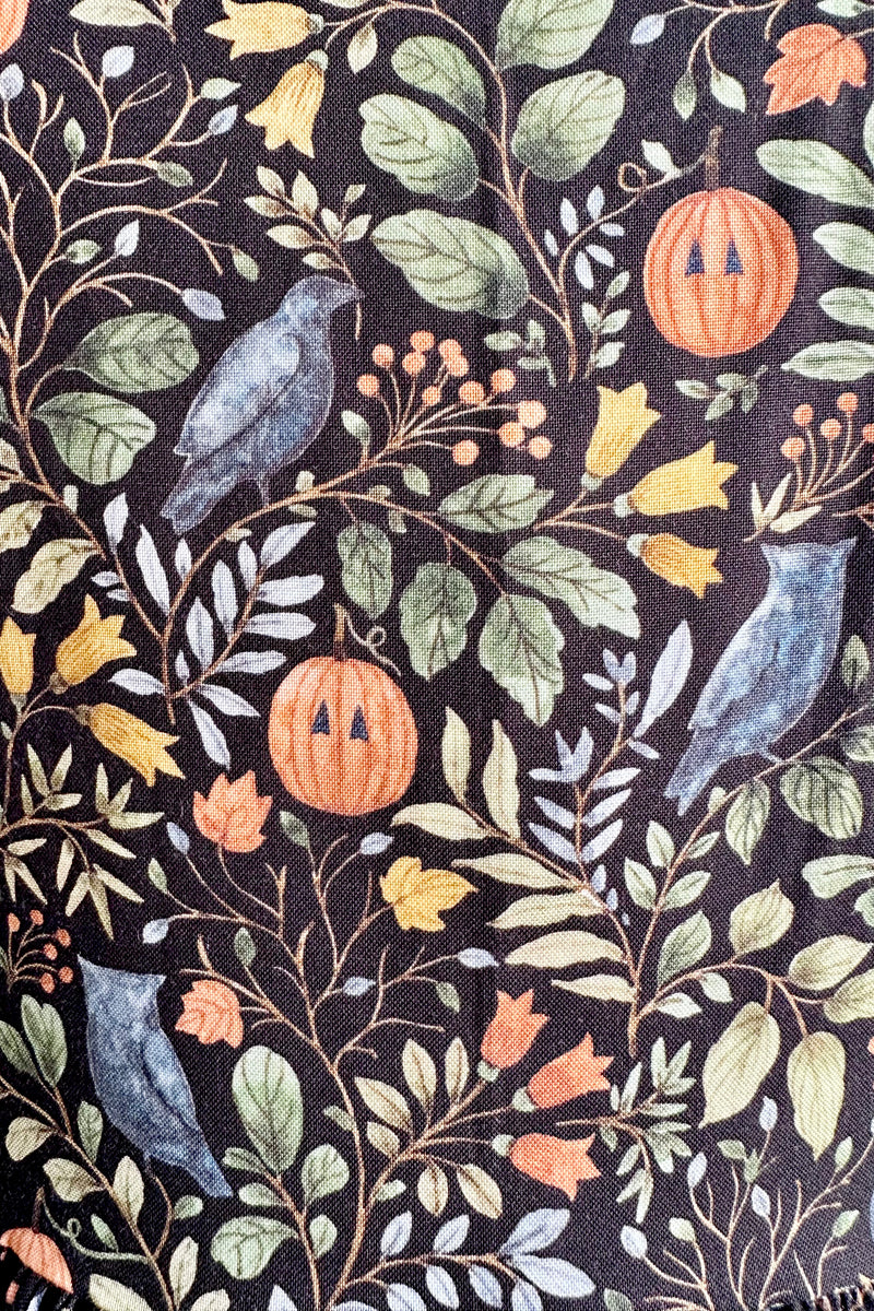 Pumpkins and Foliage Midi Dress by Retrolicious