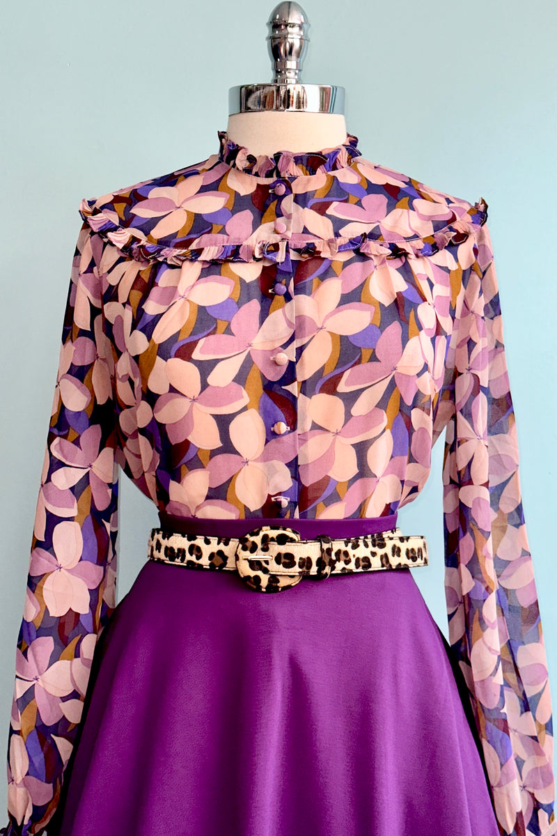 Purple Jersey Charlotte Skirt by Retrolicious