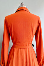 Orange Spice Long Sleeve Caterina Dress by Collectif