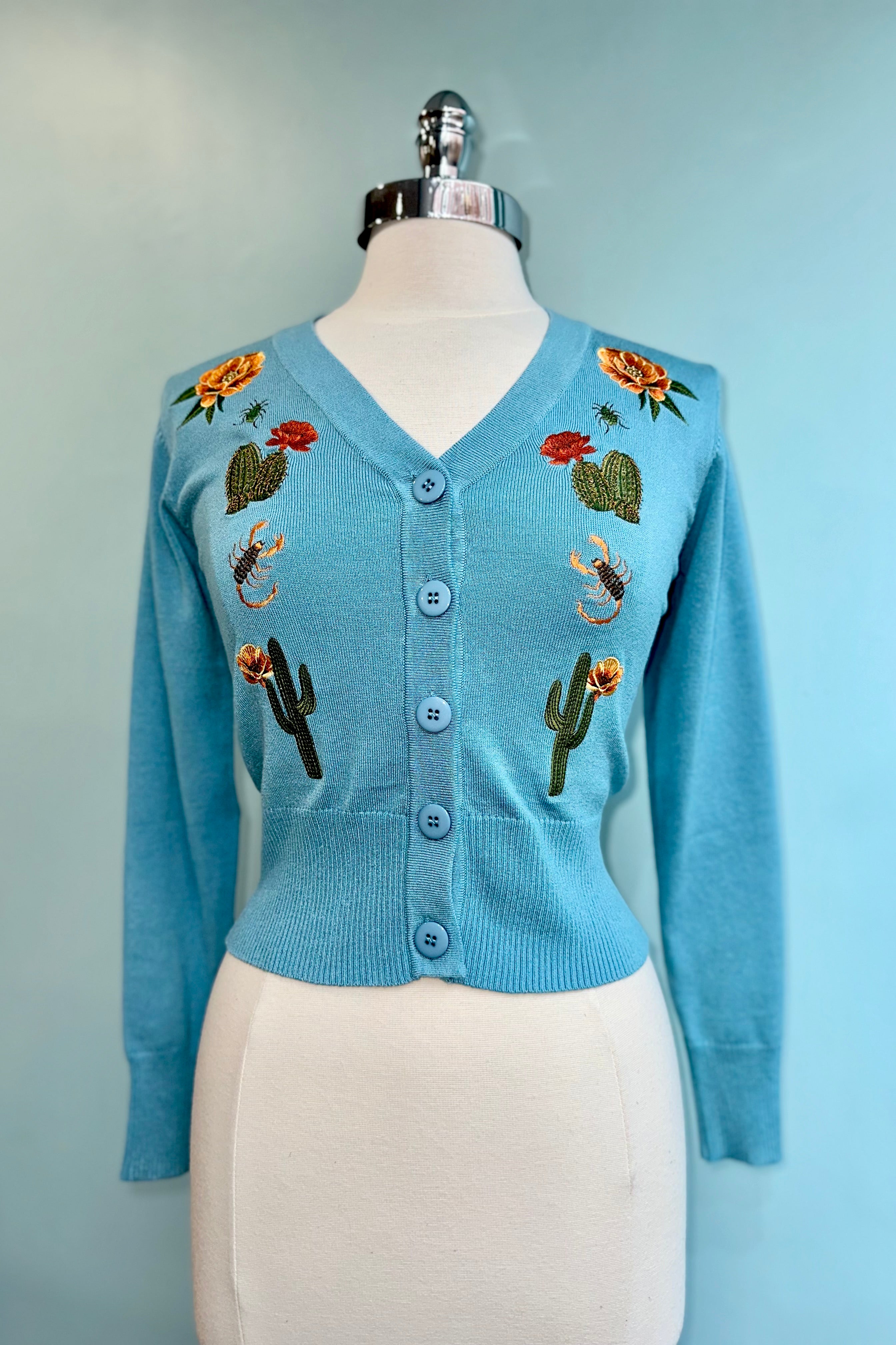 トップス Ameri vintage FLOWER EMBROIDERY CARDIGAN FLOWER EMBROIDERY CARDIGAN（カーディガン/ボレロ）｜Ameri