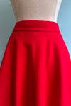 Red Jersey Charlotte Skirt by Retrolicious