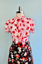 Midi Skirt in Valentines Kitties and Puppies by Voodoo Vixen