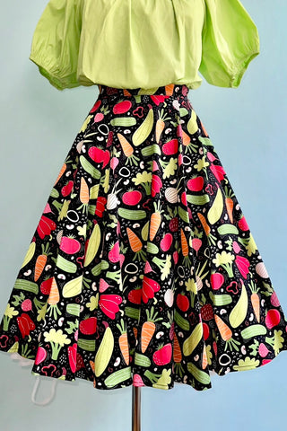 Veggie Print Full Skirt by Eva Rose – Modern Millie