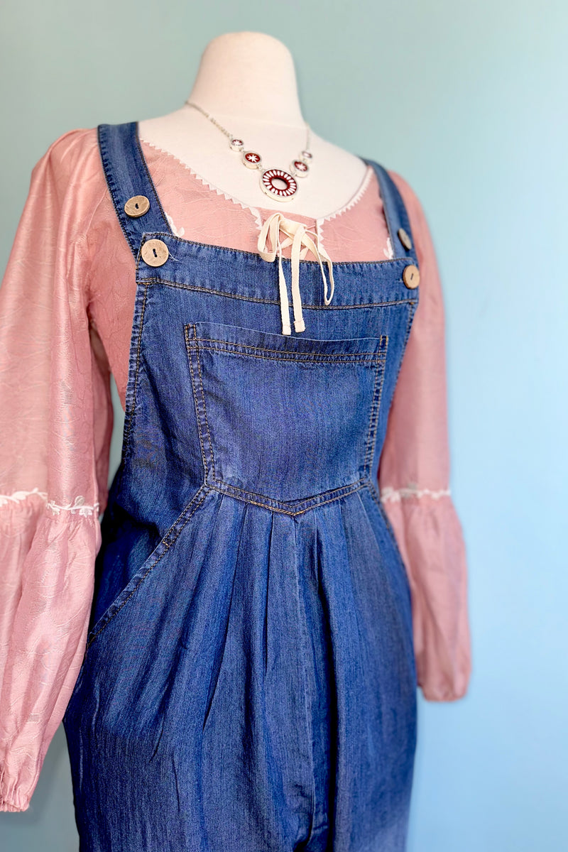 Chambray Overalls Jumpsuit