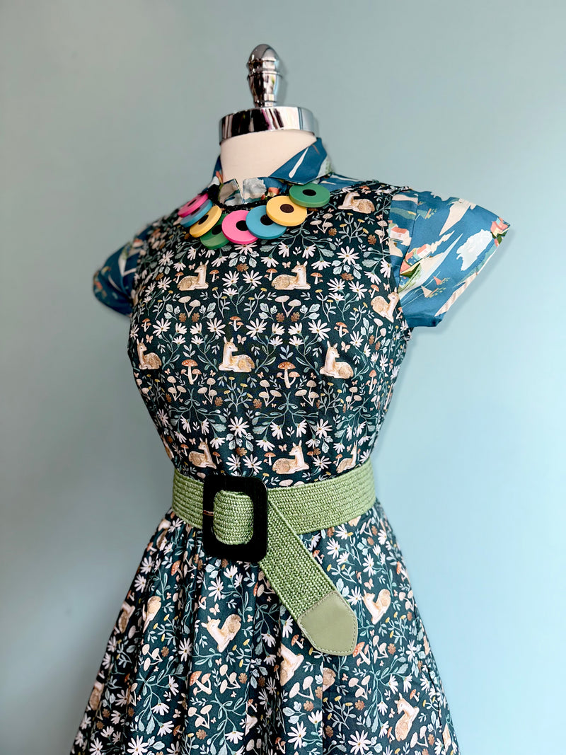 Sitting Deer Midi Dress by Retrolicious