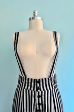 Striped High Waisted Suspender Pants by Voodoo Vixen